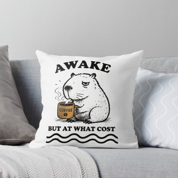 Item preview, Funny Awake But At What Cost Capybara Coffee Mood  designed and sold by Gbriel3.