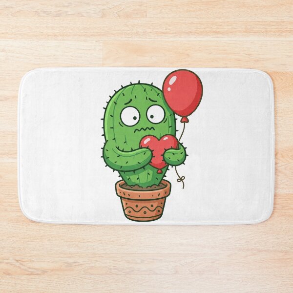Item preview, Cactus Trying to Hug Red Balloon designed and sold by YNAMREG.
