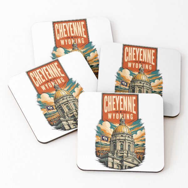 Artikelvorschau, Cheyenne, Wyoming, USA – Vintage-Reisekunst entworfen und verkauft von TravelersGems.
