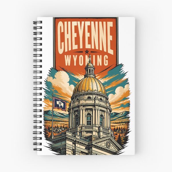 Item preview, Cheyenne, Wyoming USA Vintage Travel Tourism Art designed and sold by TravelersGems.