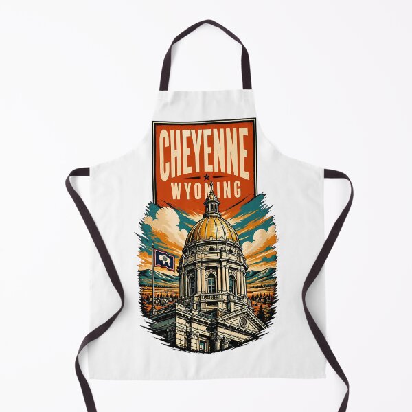 Item preview, Cheyenne, Wyoming USA Vintage Travel Tourism Art designed and sold by TravelersGems.