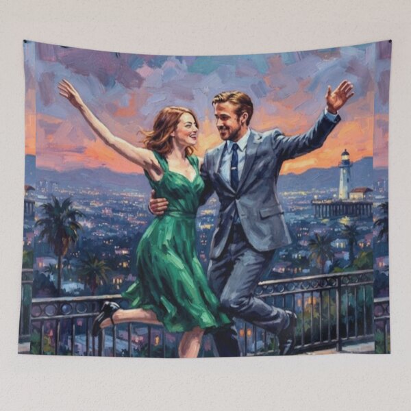 Item preview, La La Land Retro Musical Romance Tribute Art Poster designed and sold by Art's Diner.