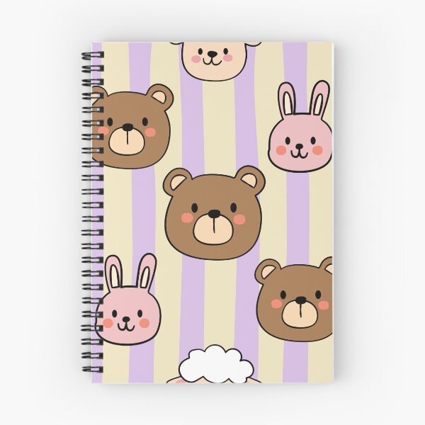 Item preview, Cute Animal Faces Seamless Pattern designed and sold by HappySunday001.