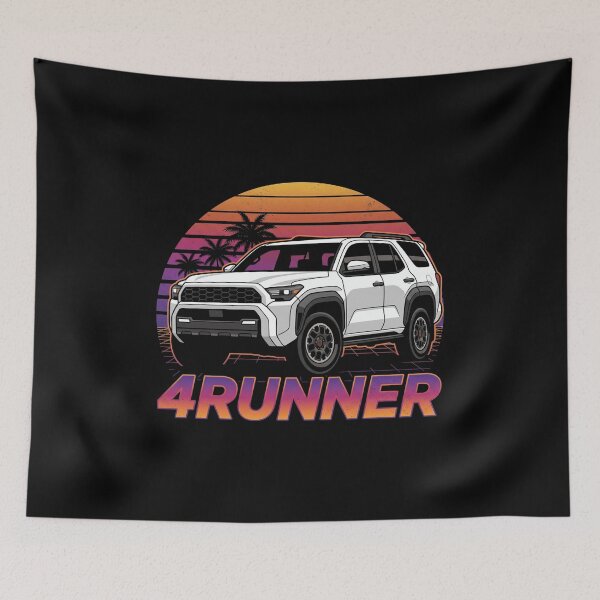 Item preview, Retro Sunset Style 6th Gen 4Runner Off Roading Style [Black Shirt Only] designed and sold by Off-Road-Zone.