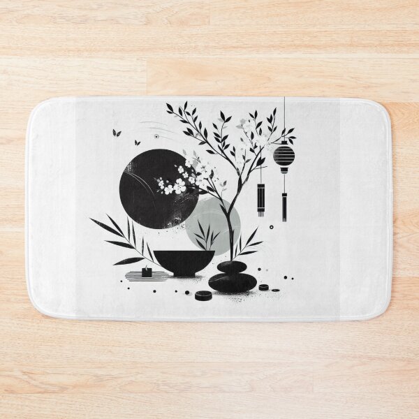 Aperçu de l'œuvre Jardin Zen 8 créée et vendue par Retro Vibes Designs.