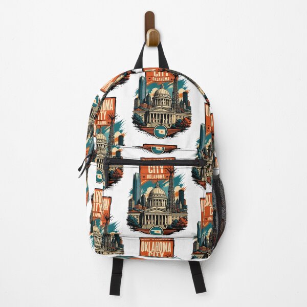 Item preview, Oklahoma City, Oklahoma USA Vintage Travel Tourism Art designed and sold by TravelersGems.