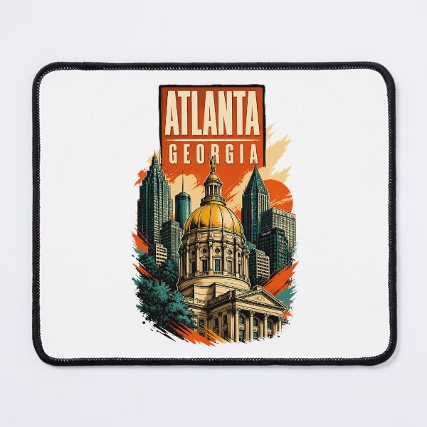 Item preview, Atlanta, Georgia USA Vintage Travel Tourism Art designed and sold by TravelersGems.