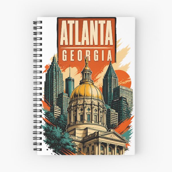 Item preview, Atlanta, Georgia USA Vintage Travel Tourism Art designed and sold by TravelersGems.
