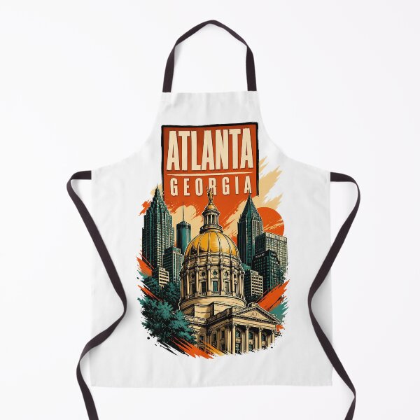 Item preview, Atlanta, Georgia USA Vintage Travel Tourism Art designed and sold by TravelersGems.