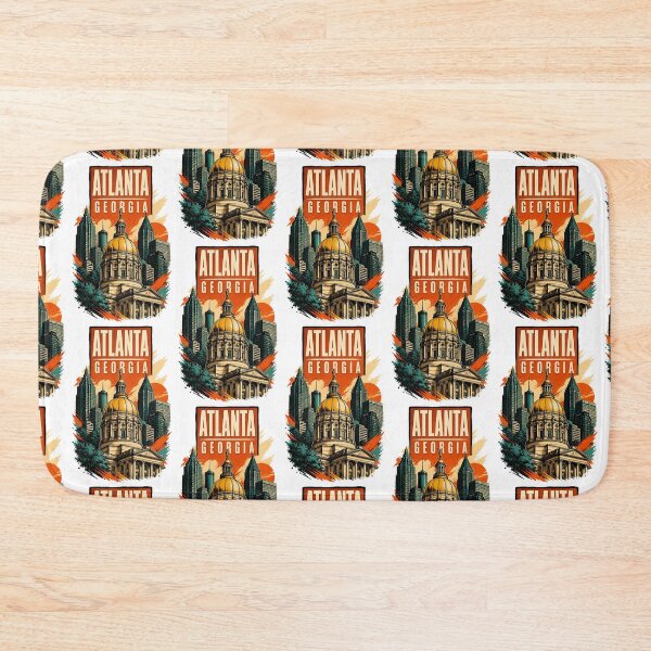 Item preview, Atlanta, Georgia USA Vintage Travel Tourism Art designed and sold by TravelersGems.