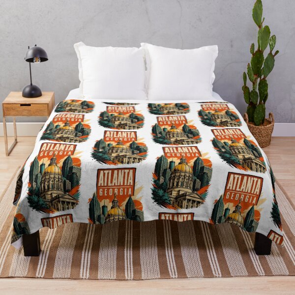 Item preview, Atlanta, Georgia USA Vintage Travel Tourism Art designed and sold by TravelersGems.