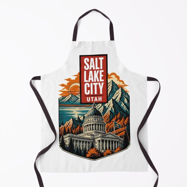 Item preview, Salt Lake City, Utah USA Vintage Travel Tourism Art designed and sold by TravelersGems.