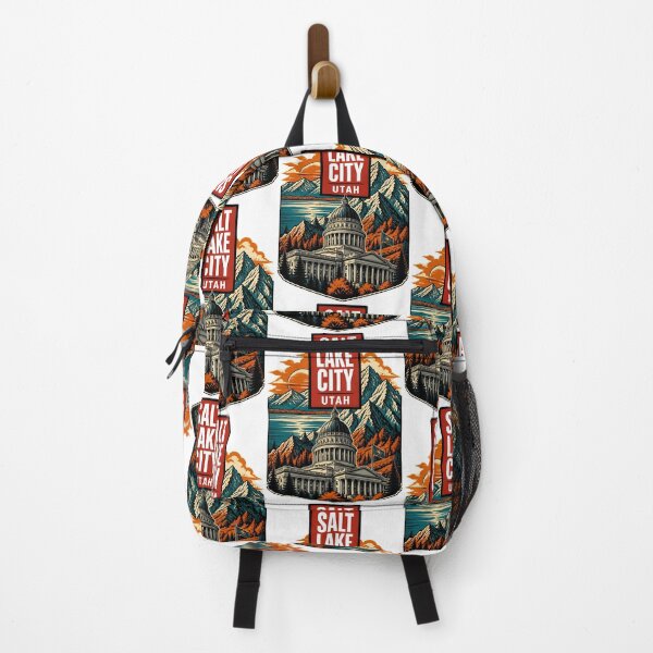 Item preview, Salt Lake City, Utah USA Vintage Travel Tourism Art designed and sold by TravelersGems.