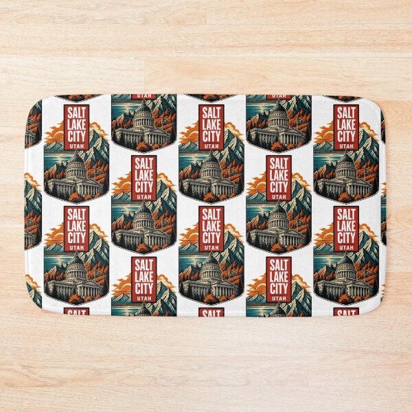 Item preview, Salt Lake City, Utah USA Vintage Travel Tourism Art designed and sold by TravelersGems.