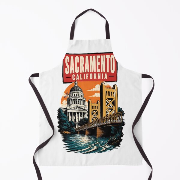Item preview, Sacramento, California USA Vintage Travel Tourism Art designed and sold by TravelersGems.