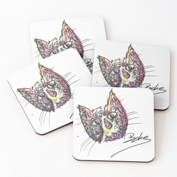 Item preview, Messy Cat Portrait Boke designed and sold by BOKEbyTC.