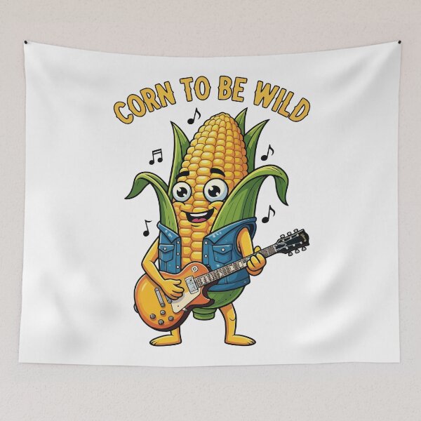 Item preview, Funny Corn To Be Wild Rocker Musician designed and sold by Amir Faysal.