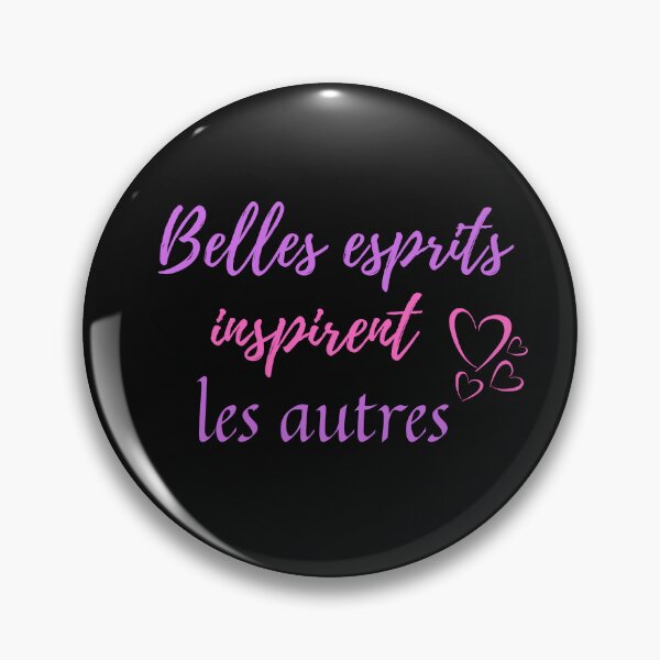Item preview, Beautiful mind inspire others - popular french quotes lovers theme gifts (black) designed and sold by RebelliousRosee.
