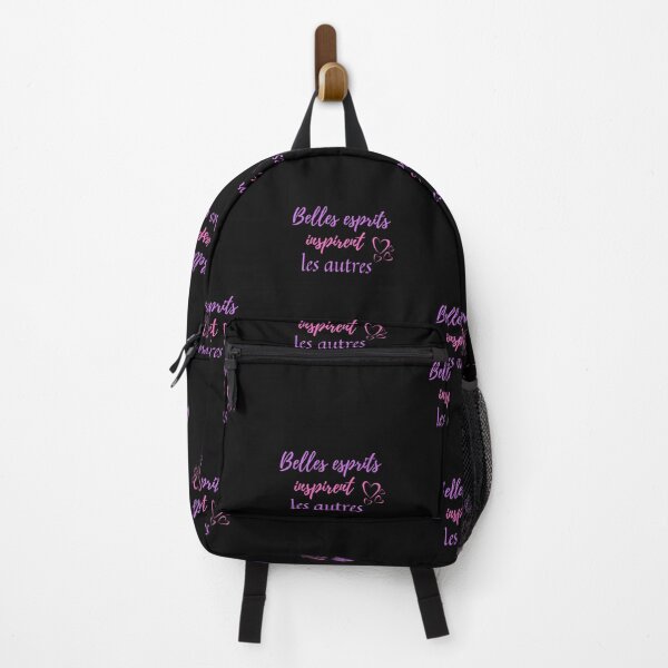 Item preview, Beautiful mind inspire others - popular french quotes lovers theme gifts (black) designed and sold by RebelliousRosee.