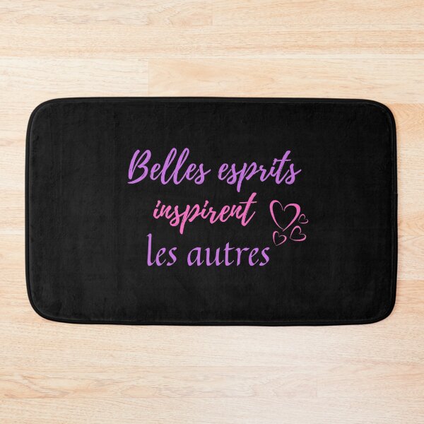 Item preview, Beautiful mind inspire others - popular french quotes lovers theme gifts (black) designed and sold by RebelliousRosee.