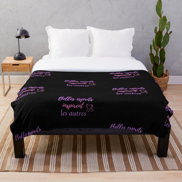 Item preview, Beautiful mind inspire others - popular french quotes lovers theme gifts (black) designed and sold by RebelliousRosee.