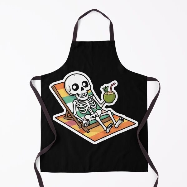 Item preview, Cute Skeleton Relaxing On Beach Chair Summer Coconut designed and sold by KCasual.