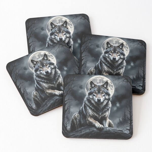 Item preview, A majestic gray wolf designed and sold by videodroom.