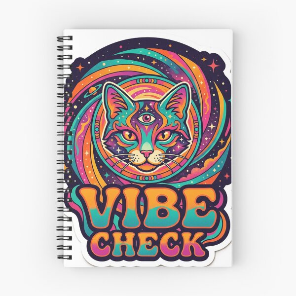 Item preview, Psychedelic Cat Vibe Check Sticker designed and sold by denybz.