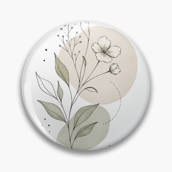 Item preview, Minimal Botanical Wildflower Line Art designed and sold by LunaVales.
