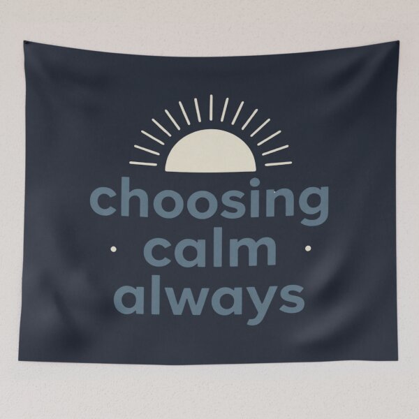 Item preview, Choosing Calm Always – Cozy Minimalist Typography Art designed and sold by CosmicQuietLab.