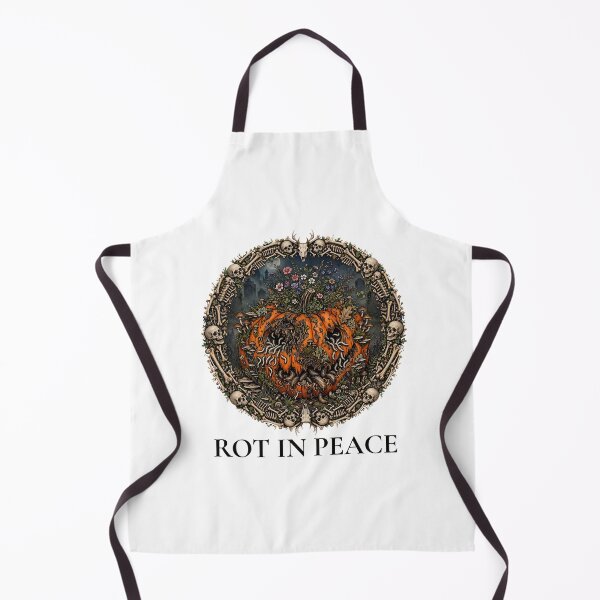 Item preview, Rot In Peace Rotting Pumpkin Skull Wreath Goblincore Halloween Art designed and sold by Neurospicy Trolls.