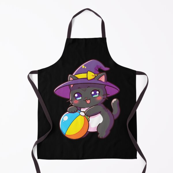 Item preview, Cute Black Cat Witch Hat Beach Ball Summer Kawaii designed and sold by KCasual.