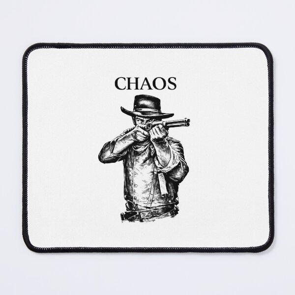 Item preview, CHAOS – FEARLESS OUTLAW VINTAGE WESTERN BLACK AND WHITE ILLUSTRATION designed and sold by MMRE.