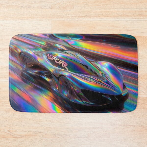 Item preview, Holographic Iridescent Hypercar - Liquid Psychedelic Racing Art designed and sold by Nexus Space.