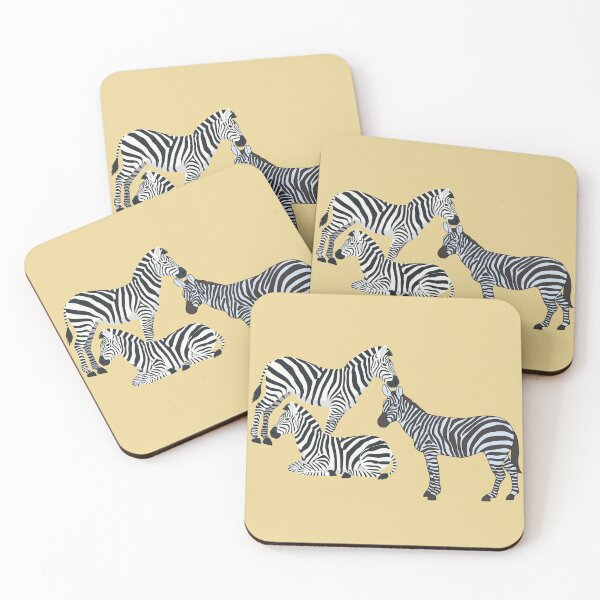 Item preview, Three Zebras Aesthetic Safari Vector Art Illustration designed and sold by LabPixelPulse.