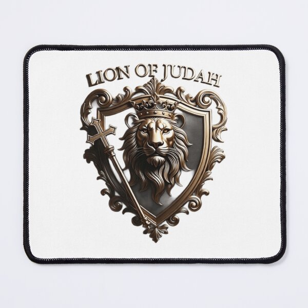 Item preview, Lion of Judah T-Shirt • Crowned Lion with Cross Scepter • Revelation 5:5 Christian Faith Apparel designed and sold by The imaginary unit..