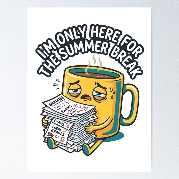 Item preview, I'm Only Here For The Summer Break Teacher Coffee Mug. designed and sold by MyHappyArtShop.