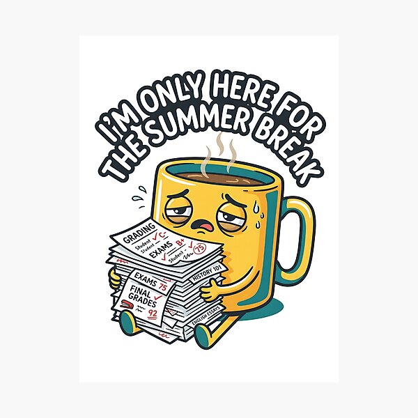 Item preview, I'm Only Here For The Summer Break Teacher Coffee Mug. designed and sold by MyHappyArtShop.
