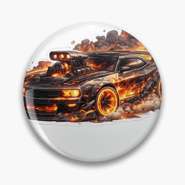 Item preview, Volcano Turbo Beast – Molten Fantasy Muscle Car Sticker designed and sold by blossomfun.
