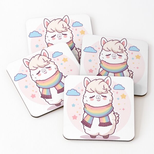 Item preview, Adorable Rainbow Alpaca Sticker | Cute Kawaii Llama Design designed and sold by Stylestickers55.