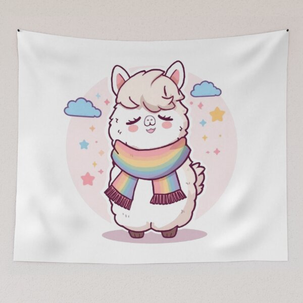 Item preview, Adorable Rainbow Alpaca Sticker | Cute Kawaii Llama Design designed and sold by Stylestickers55.