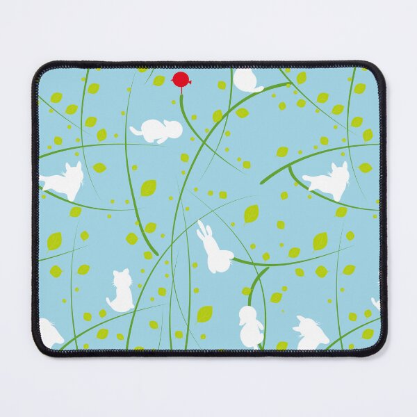 Item preview, White Cats Playing in Green Branches designed and sold by aimicat.