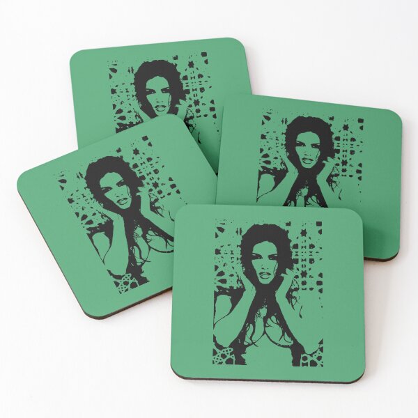 Item preview, Minimalist Black and White Stencil Portrait Pop Art designed and sold by Macias123.