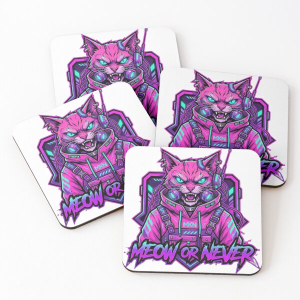 Item preview, Cyberpunk Neon Cat: Meow or Never designed and sold by CatstheticShop1.