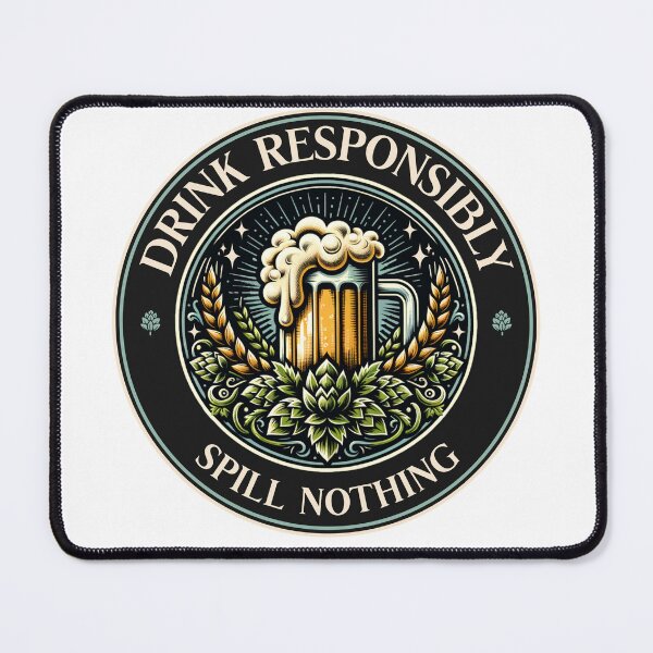 Item preview, Drink Responsibly Spill Nothing | Vintage Beer Design designed and sold by FadedFrequency.
