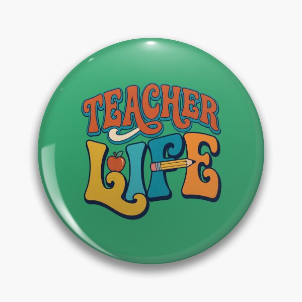 Item preview, Teacher Life Retro Typography. designed and sold by MyHappyArtShop.
