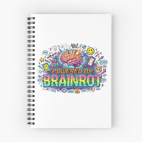 Item preview, Powered By Brainrot - Funny Terminally Online Meme Humor designed and sold by LevelUpLad.