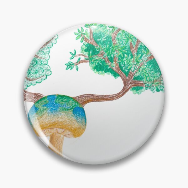 Item preview, Mushroom Earth Tree Nature Pencil Drawing designed and sold by BOKEbyTC.