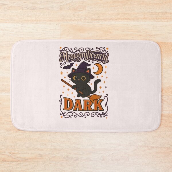 Item preview, Meowgnificently Dark Funny Witch Cat Halloween Black Cat Spooky Tshirt designed and sold by HopeAndHustle.