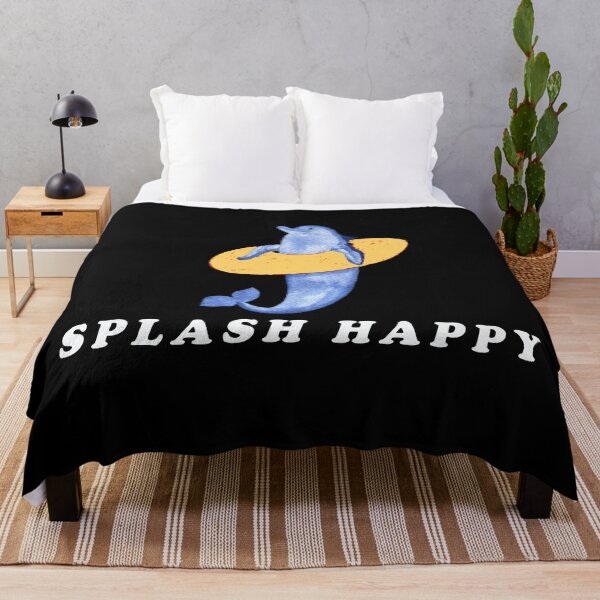 Item preview, Splash Happy – Cute Surfing Dolphin Ocean Design  designed and sold by badrobcheb1.